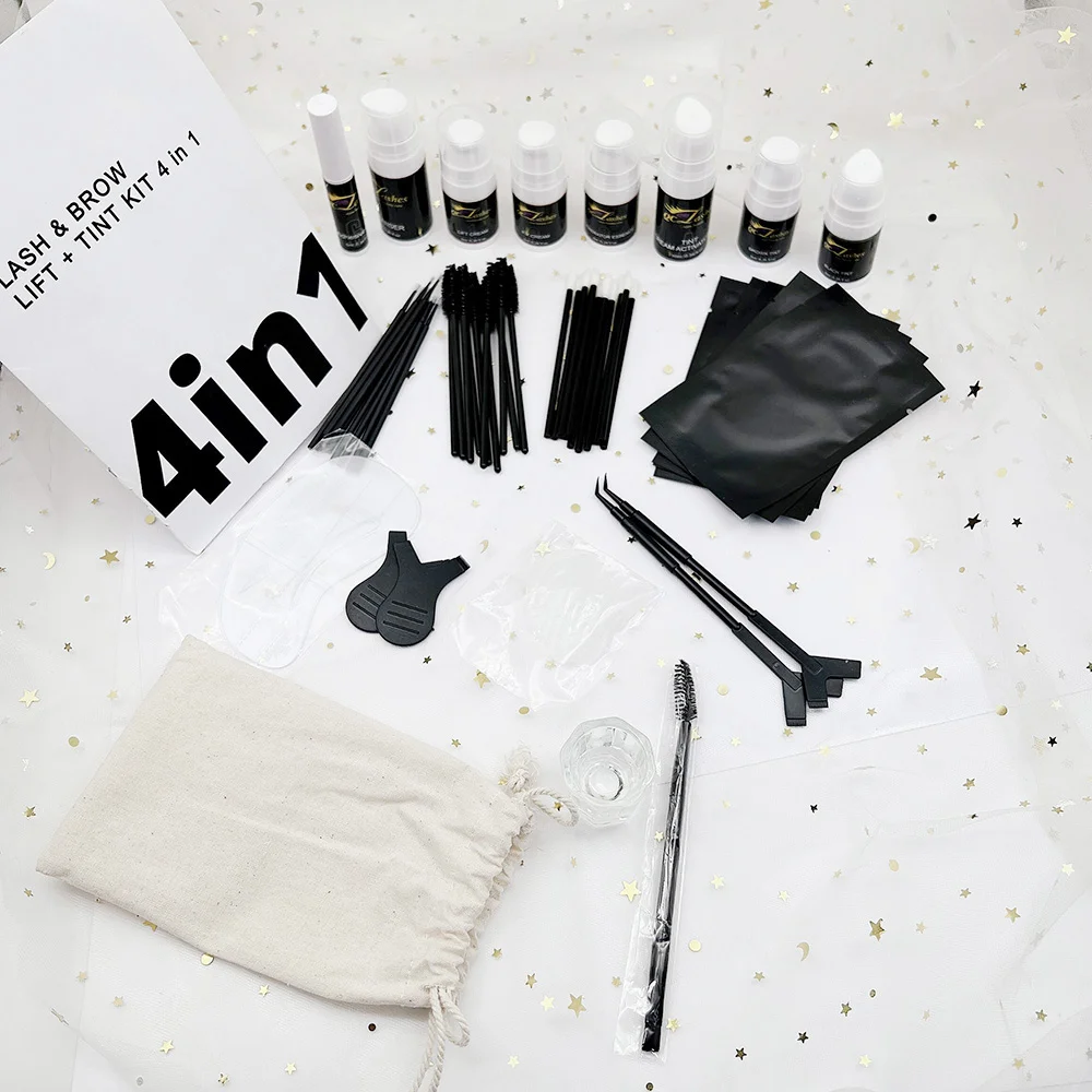 Custom Logo Keratin Eyebrow Perm Kit Brow Lamination Lifting Set Henna