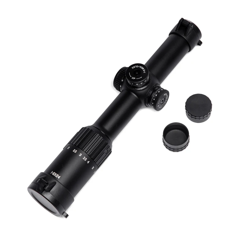 IP67 Waterproof Shockproof 1000G Tactical Hunting Scope with BDC-B1 Prism Reticule HD 1-6x24IR LPVO Made of Aluminum