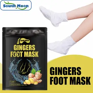 South Moon Ginger Foot Mask Peeling for Legs Feet Mask Exfoliating Socks Scrub for Pedicure Anti Crack Heel Foot Mask