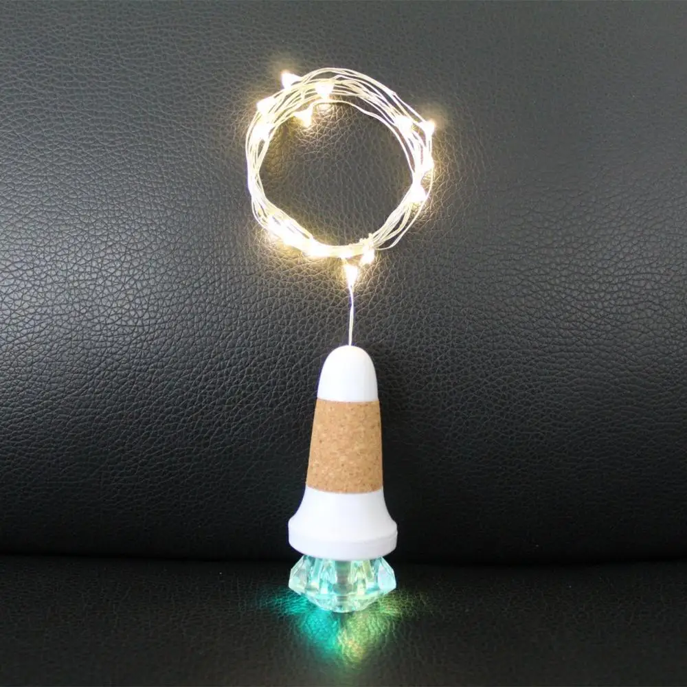 Cork Usb Led String Bottle of 15 LED Cork Lights with Diamond Shaped Cover Fairy Cork Stopper Light for Wine Bottles DIY Party