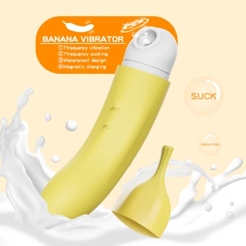 Hot Selling Banana Shaped  Silicone Sex Dildo Vibrator For Women