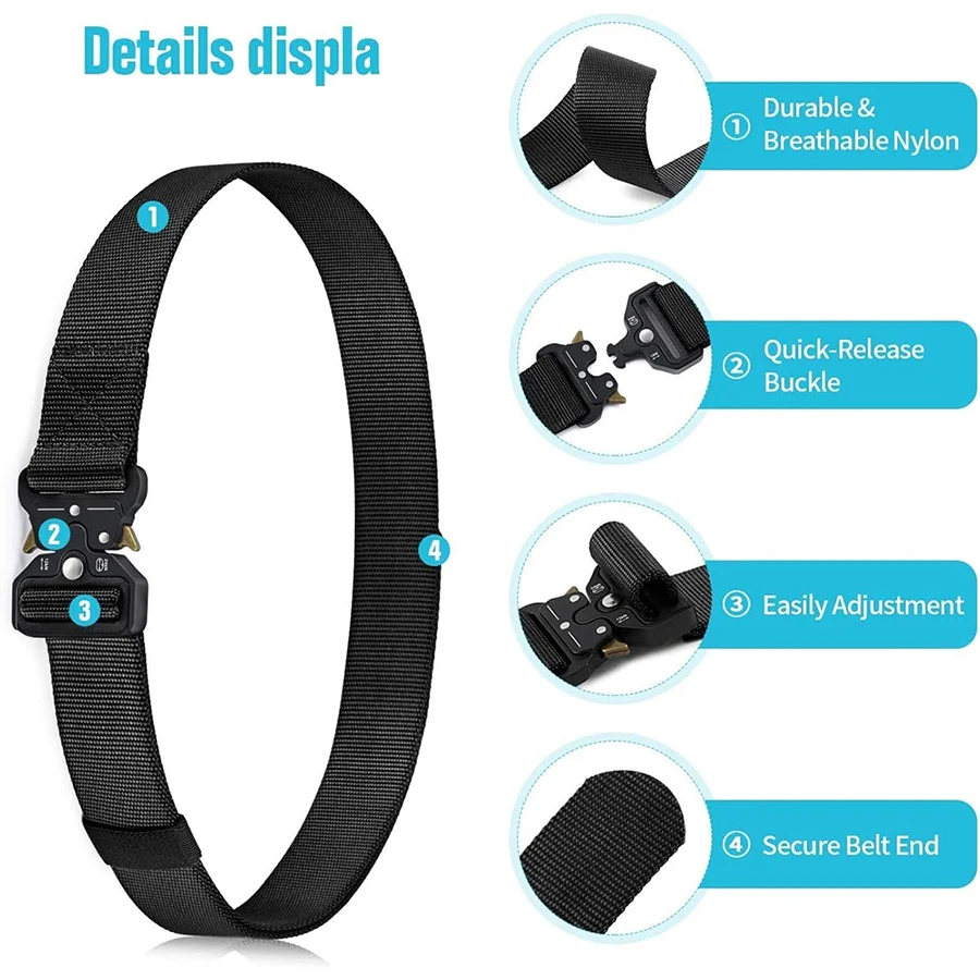 Lightweight Tactical Belt Riggers Belts Men and Women Quick Release Heavy Duty Men and Women Tactical Belt