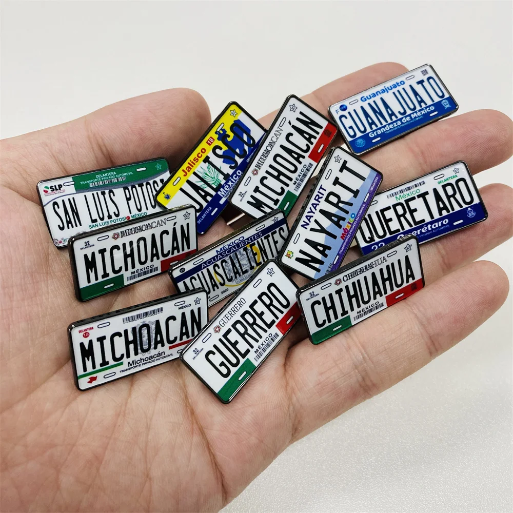 Wholesale New Custom Mexico States License Plate Lapel Pin Metal Patch ...