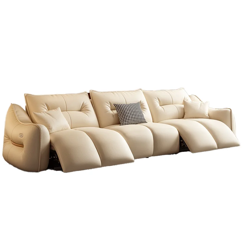 Modern Simple Middle Ancient Style Zero Wall Cat Ears Electric Head  Multifunctional First-Class Living Room Sofas