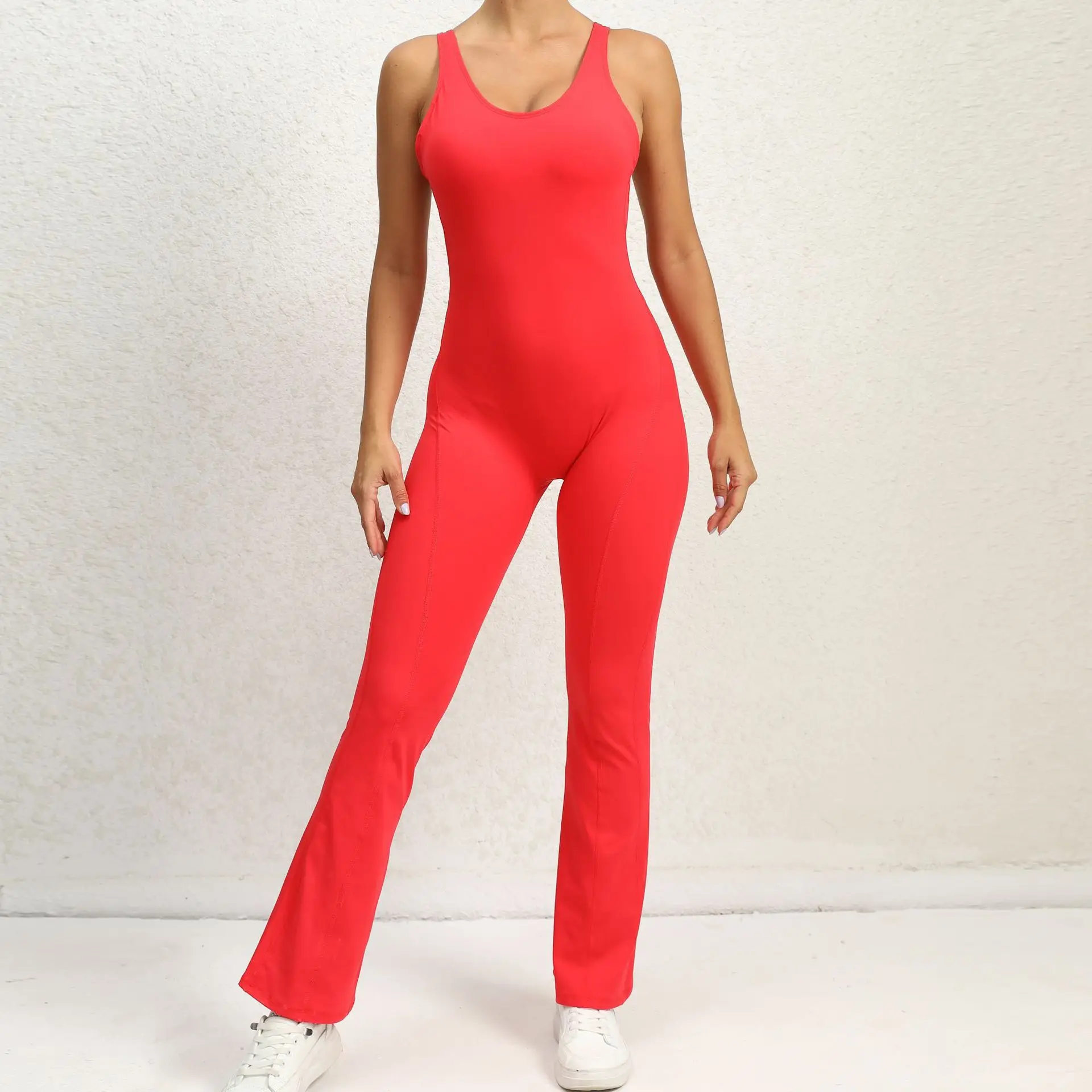 Custom Yoga Fitness One Piece Sports Playsuits Bodysuits Full Length Gym Workout Jumpsuit For Women Gym Fitness Sets For Adults supplier