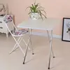 Mesa cuadrada beige claro, 60x60-70cm de alto