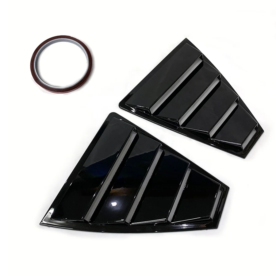 product for hyundai elantra 2017 2020 car rear window shutter cover black trim strip window louver vent trim 2019 2018 2019-4