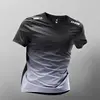 Gradient gray short-sleeved shirt