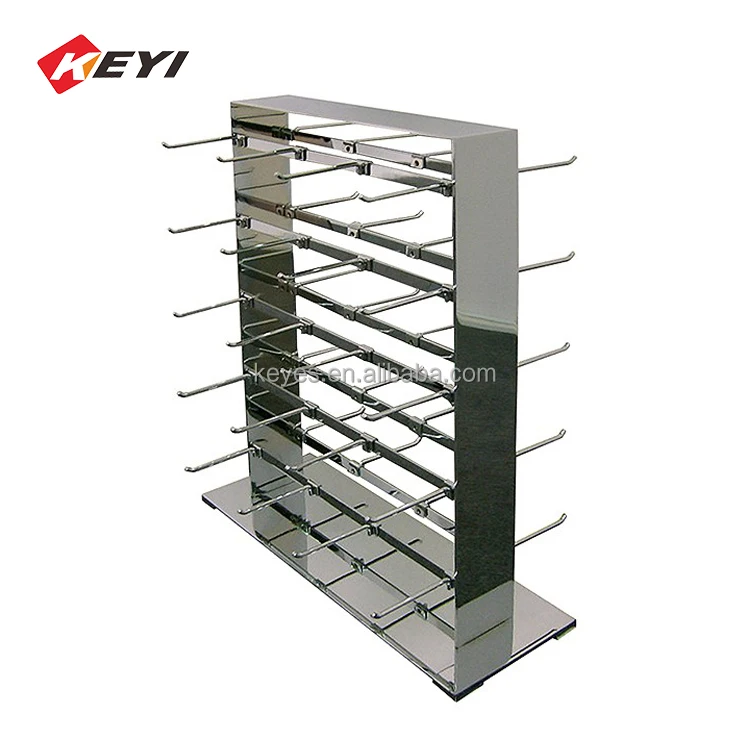 Retail Shop Metal Pegboard Display Rack for Key Chain Pack Hooks and Blister Pack Presentation