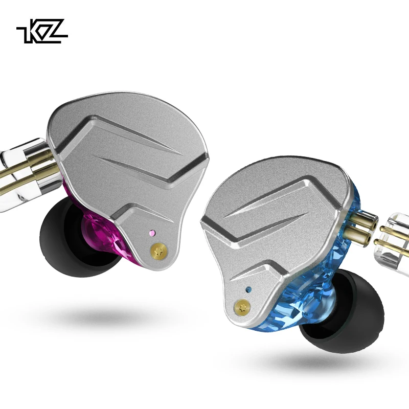 KZ ZSN Pro 1BA 1DD Headphone Berkabel Driver Hybrid HIFI Bass Earbuds  Headset Olahraga Monitor Logam Earphone KZ ZSN Pro