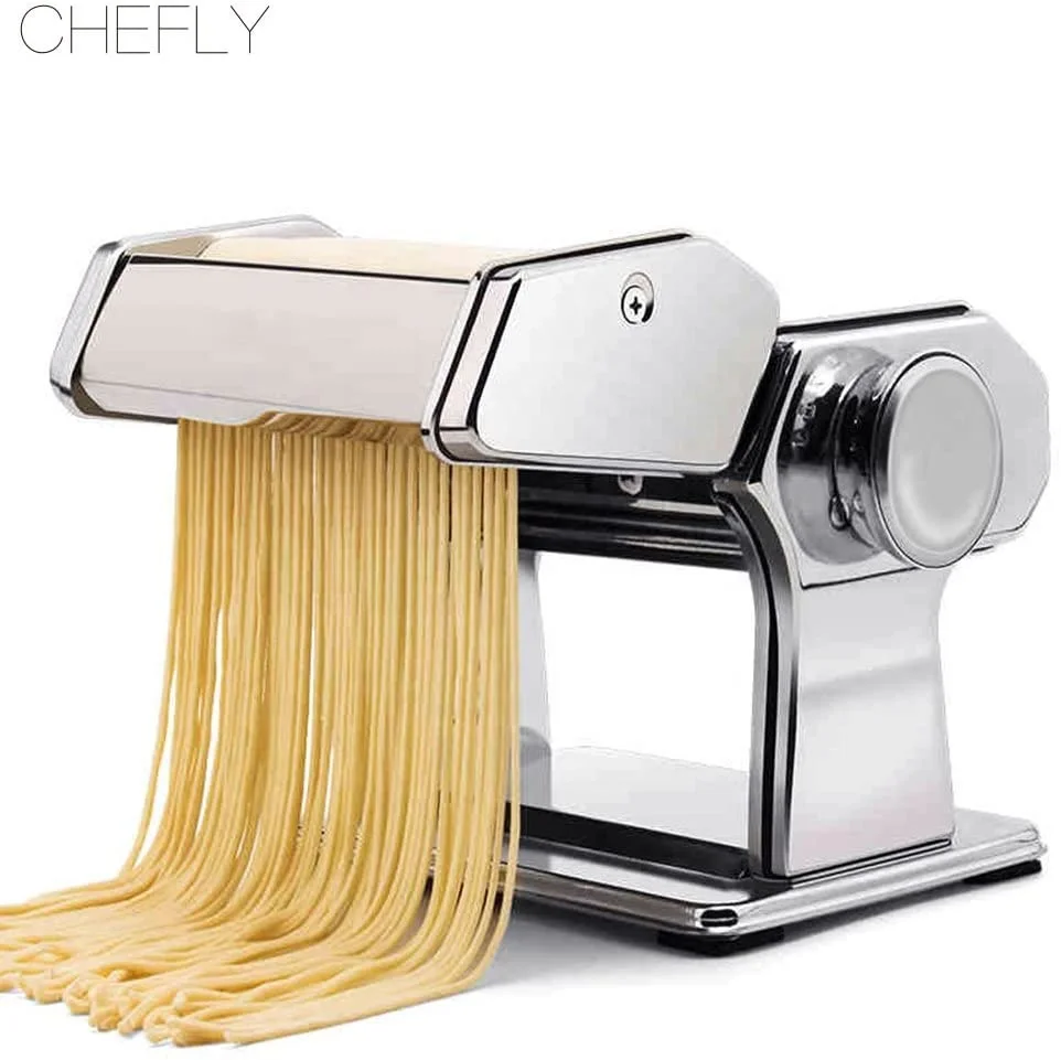 Stainless Steel Noodle Pasta Maker Dough Roller Presser Machine Small Table  Top Dough Sheeter for Commercial Bakery