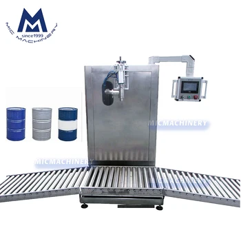 Semi auto 200L Large barrel engine oil car Lube Motor oil pneumatic Drum Weighing Filling Machine