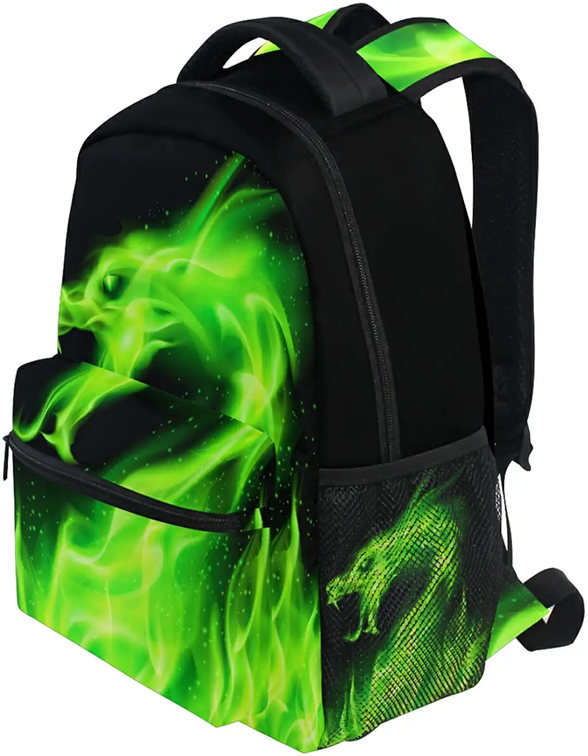 Fire Dragon Backpack Green Dinosaur 