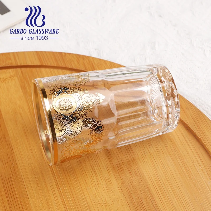 Оптовая продажа, 12 шт. в упаковке, роскошная Подарочная коробка, красочная наклейка, дизайн, мини-размер, 7 унций, марокканская Арабская чашка для кофе и чая, стеклянная кружка