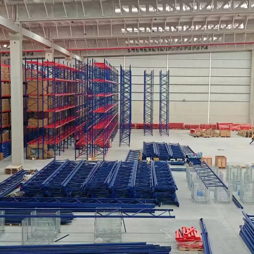 Schwerlast-Regal mit 1000 kg Tragfähigkeit, selektives Palettenregal für Lager, Bekleidung, Kühlraum, Palettenlagerung, Metallmaterial, Verpackung Karton