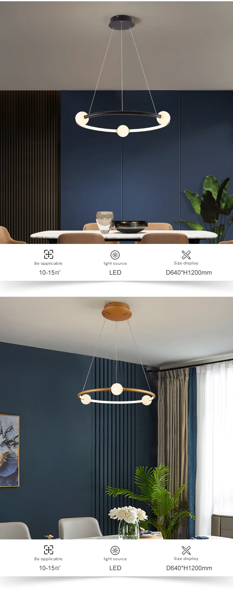 High Quality Indoor Glass Decoration Living Room Bedroom LED Modern Chandelier Pendant Light