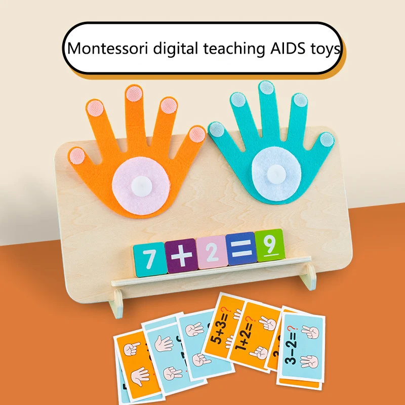 Montessori Preschool Learning Toys Educational Math Manipulatives Number Counting Blocks for Toddlers 2-4 Years CEC Approved