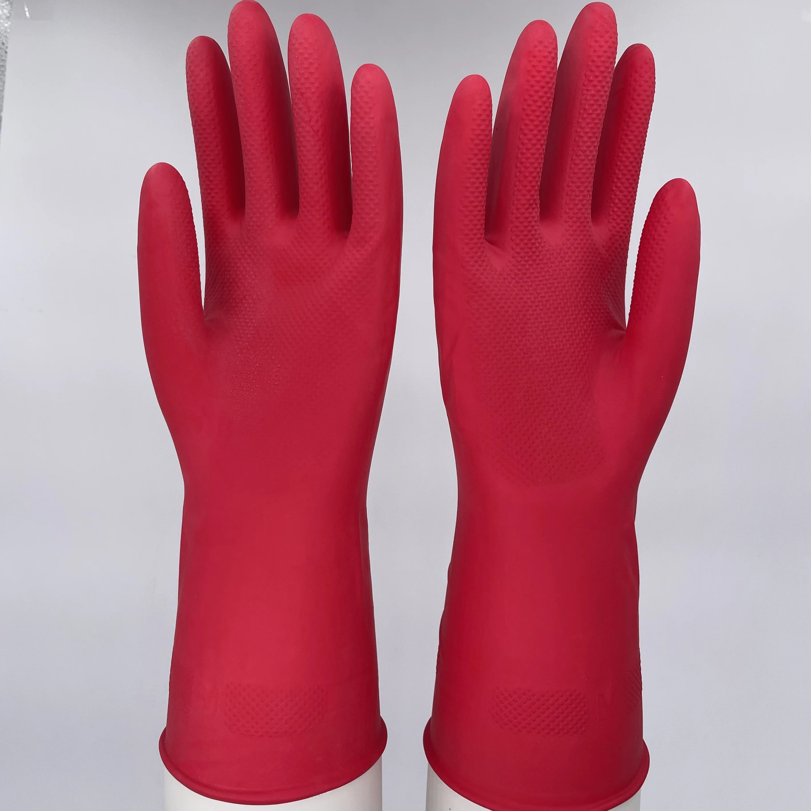 Dipped Flock Lined Latex Household Gloves Rubber Cleaning Gloves Buy