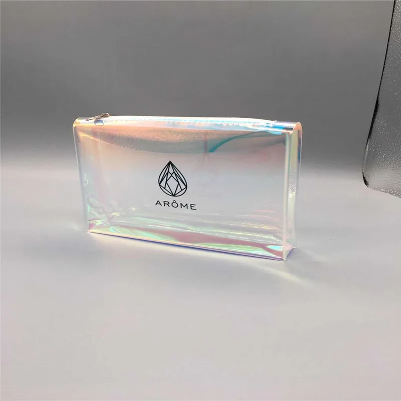 Accept Custom Logo Size Color Clear Transparent PVC Travel Cosmetic Make up Bag
