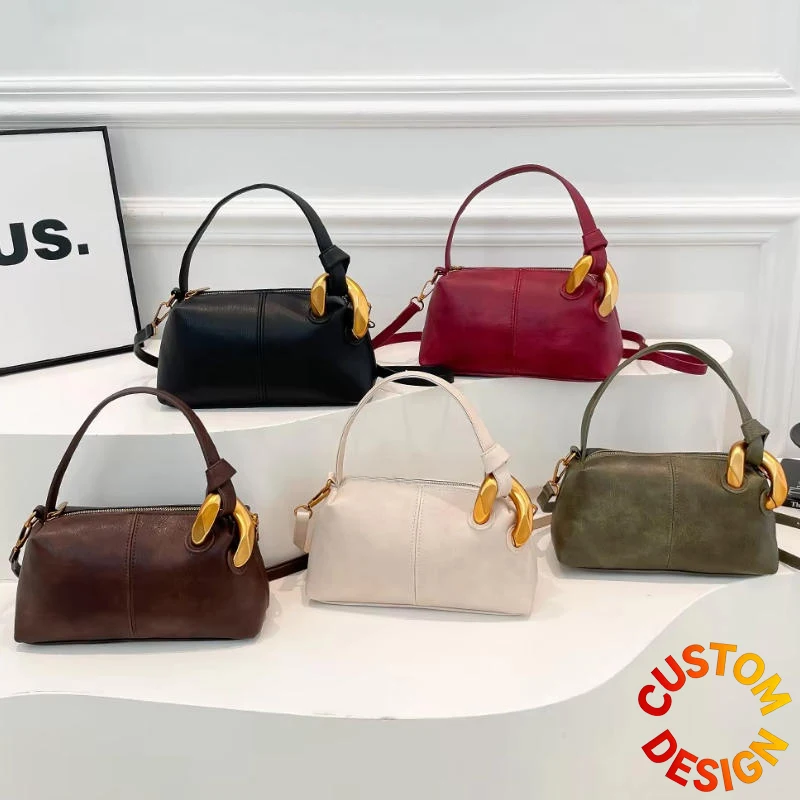 New Fashion Soft Pu Ladies Hand Bags For Women Vintage Portable Crossbody Shoulder Bag Trendy Daily Small Women Handbags