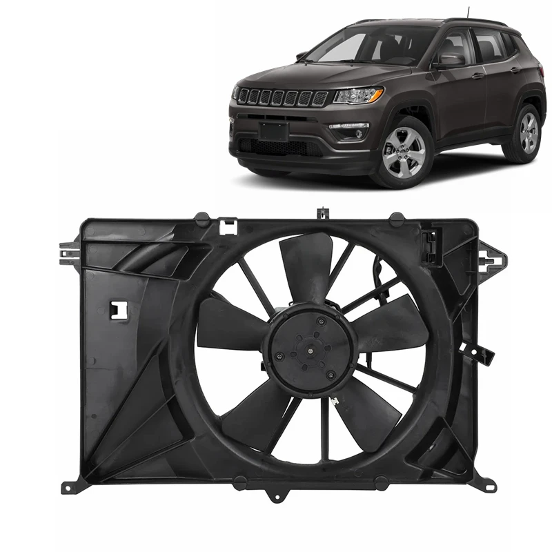 OEM auto parts engine radiator cooling fan assembly for Jeep compass 2017 2018 2019 2020 2021