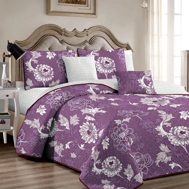 Chinese Manufacture Hotel Bedspread Set Quilted Bedspread King Size