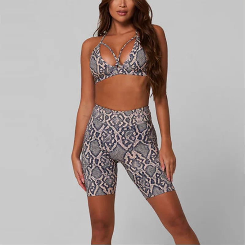 Women 2 Piece Workout Sets Racerback Color Block Bahrain