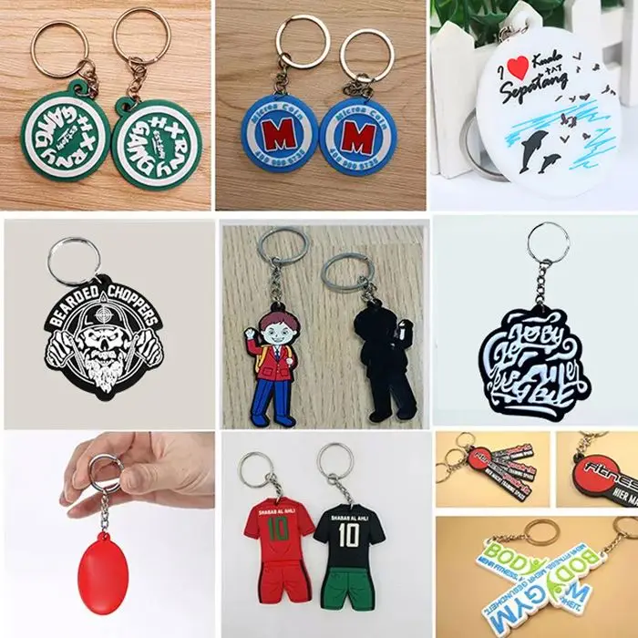 Custom Shaped Soft Key Ring 3D PVC Keychain for Promotions