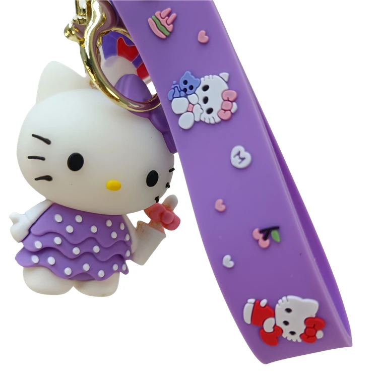 Factory Direct Custom 2D PVC Key Chain Key Holder for Corporate Brand Advertising Giveaways