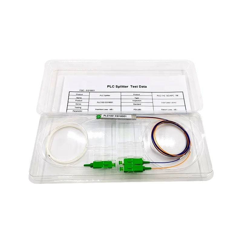 Plc Splitter 1x8 sc Apc Mini Steel Tube Type sc Upc Connector 1x4, 1x16, 1x6