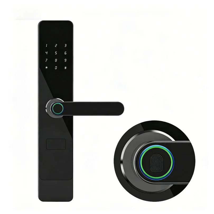 Producent cyfrowego zamka bezpieczeństwa do klamki drzwiowej, zamek do klamki drzwiowej ze stopu aluminium, wodoodporny, odciskowy, inteligentny zamek, Kaisstar