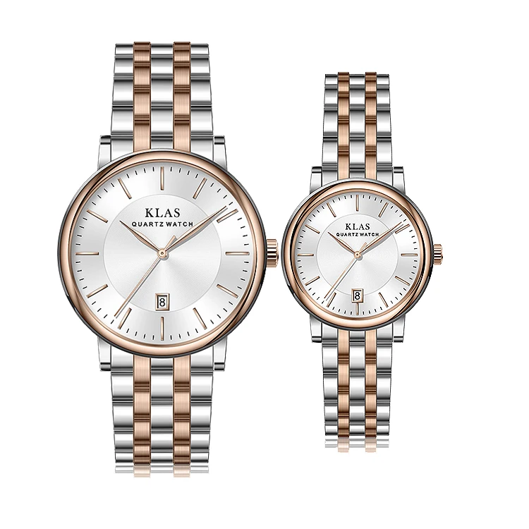 KL-3554 Luxury 2021 SMAll Moq Men Quartz Timepiece Women Wrist Watches Set For Couple