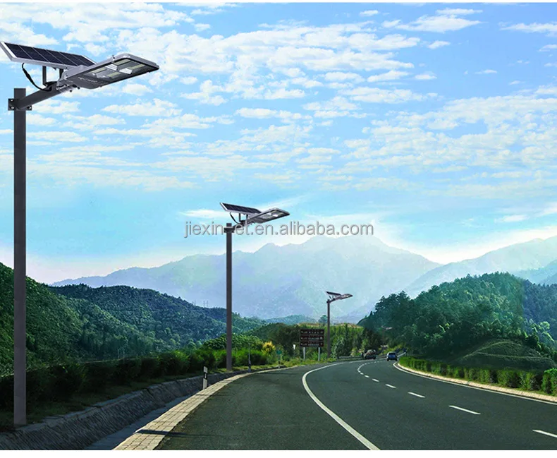 Hot sell solar street lights use for home garden village 100w 200w 300w all night led street light solar