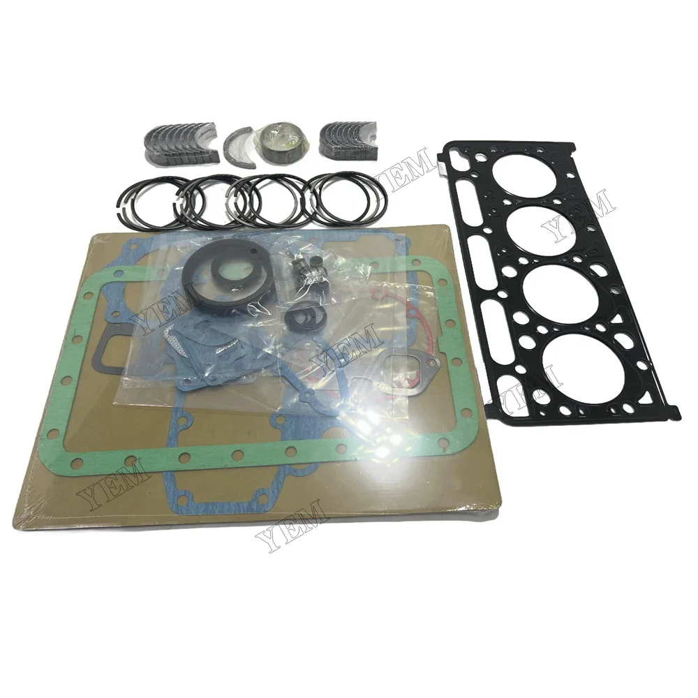 For Kubota Overhaul Kit V2003 Piston Ring Full Gasket Kit Main Conrod Bearing Valve Guides Engine Parts