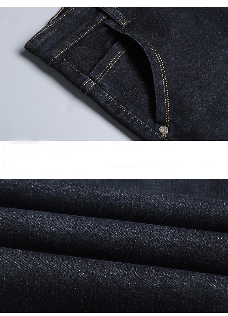 Custom Men's Jeans Cheap Straight Formal Jeans Solid Color Regular