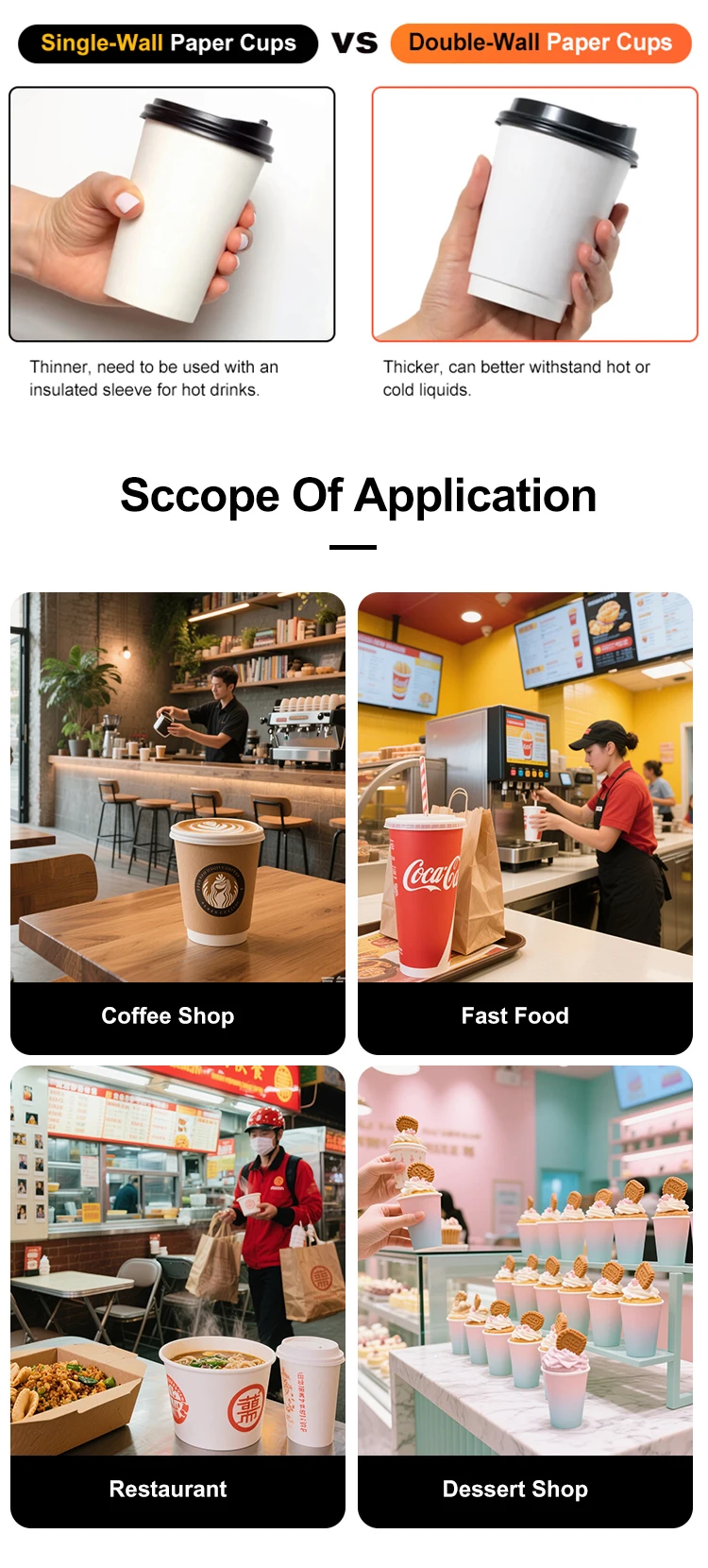 custom logo biodegradable double wall paper cup   hot drink  boba-7