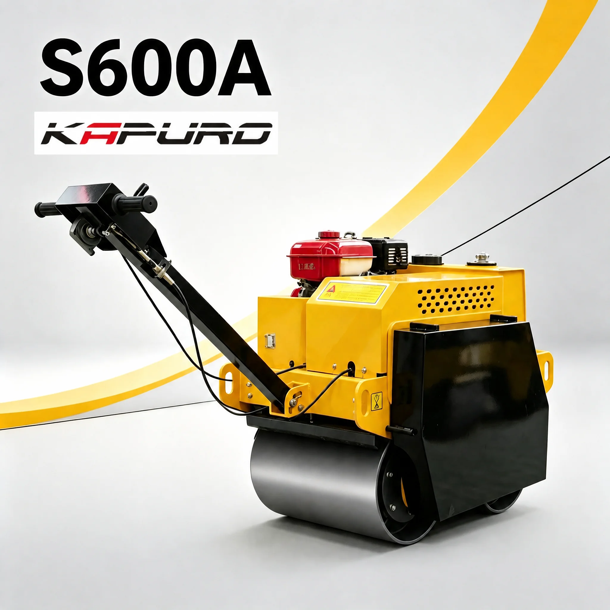 product small road roller 600mm width 30kn exciting force 75hz vibratory compactor 530kg honda engine for trench-15