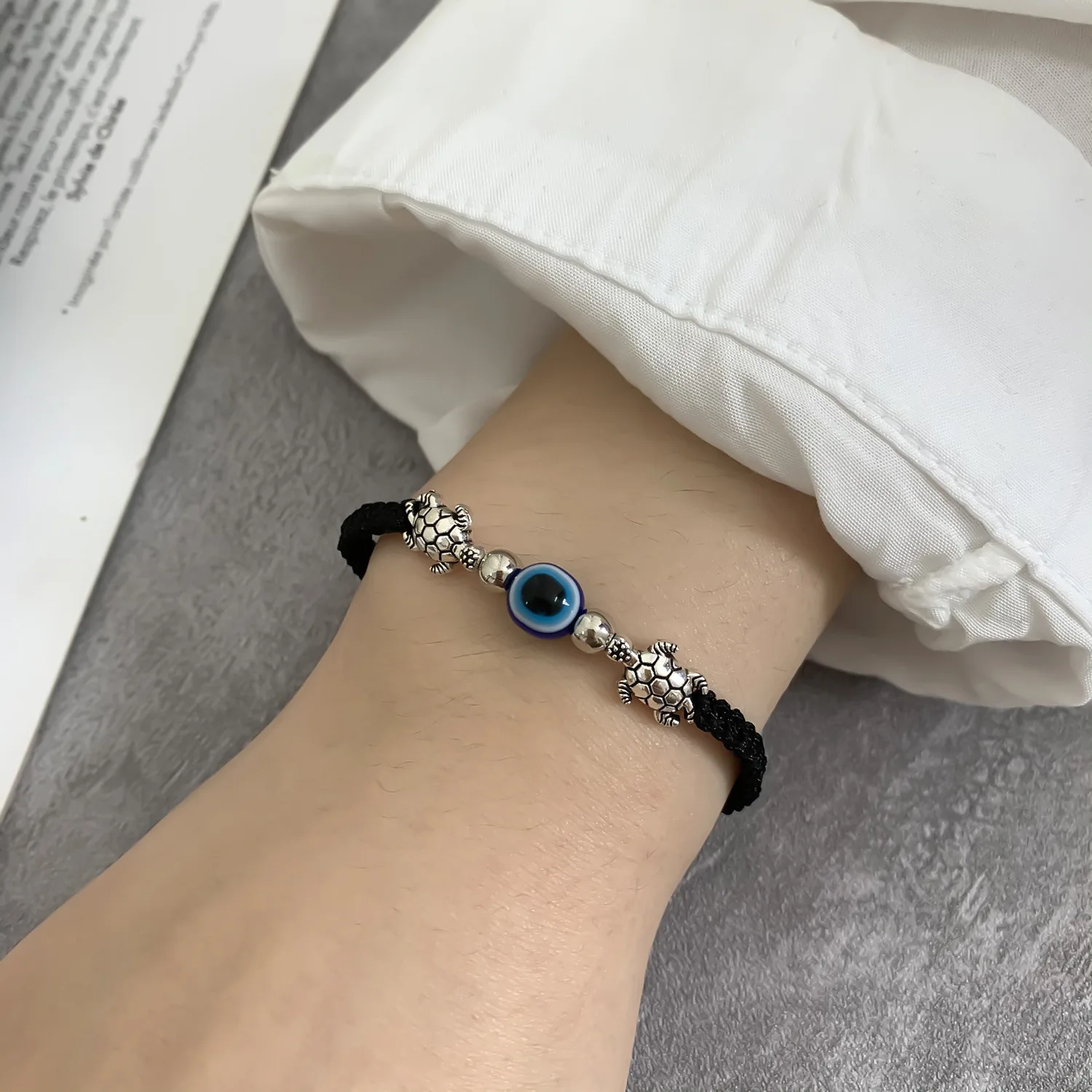 Wholesale Acrylic Blue Eye Turkish Eye Bracelet For Women 2021 Fashion Jewelry Adjustable Red