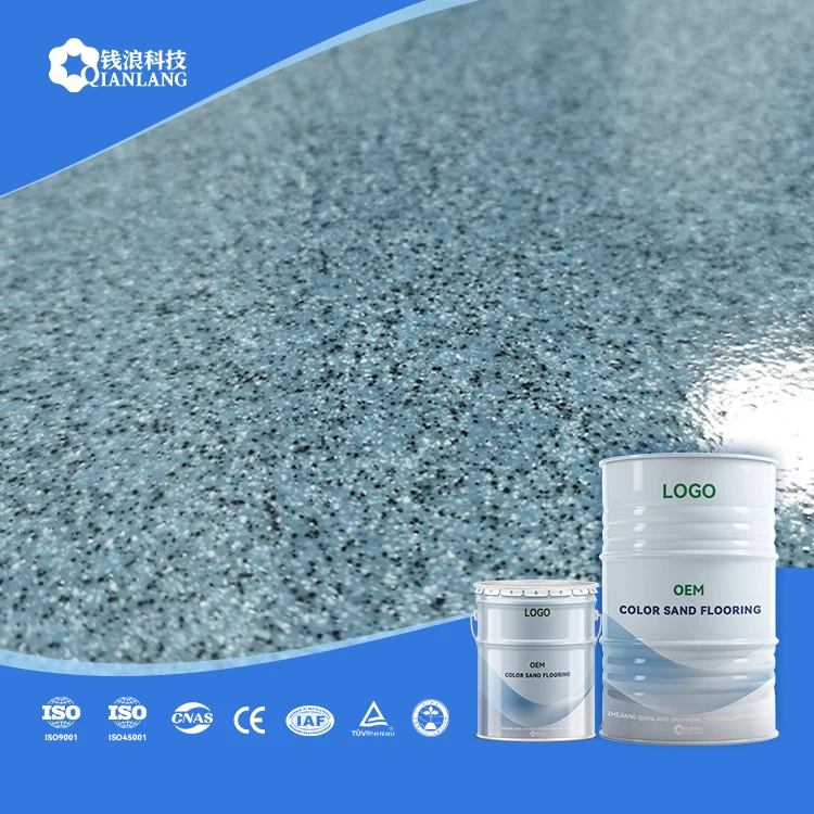 High Hardness Floor Painting Strong Adhesion Wear-resistant Slip-resistant Coating Water-based Colored Sand Epoxy Floor Coating