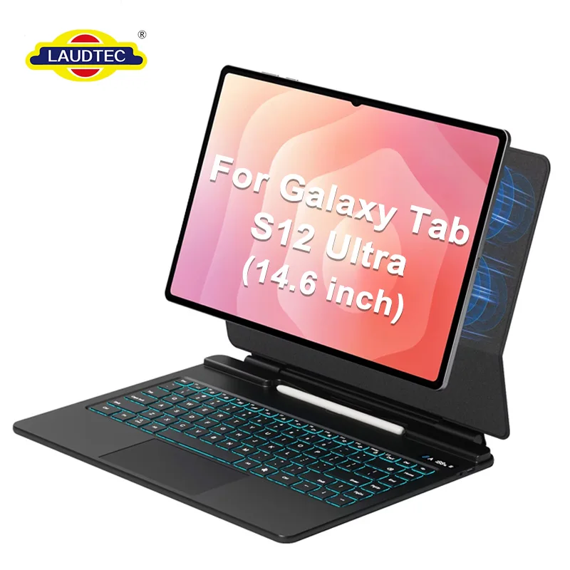 Laudtec Magnetic Magic Keyboard Case for Samsung Galaxy Tab S8 Ultra 14.6