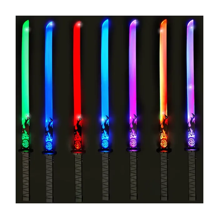 Оптовая продажа популярный светодиодный светящийся меч катана игрушки для костюма косплей реквизит детей оружие боевая игра подарок мальчиков