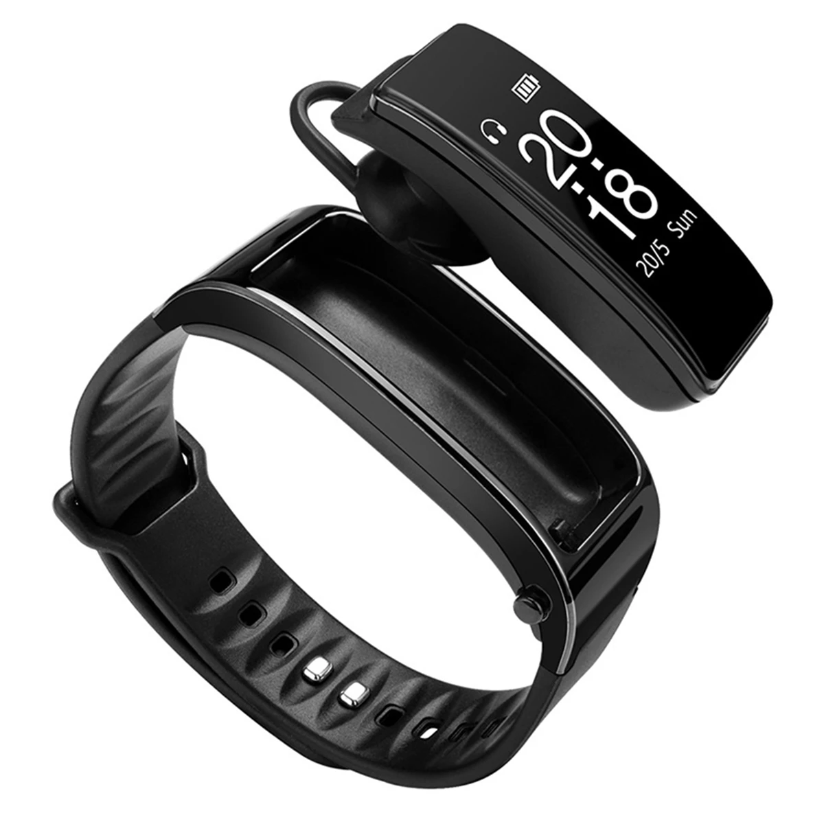 2025 Y3 Smart Watch with BT Earphone 2-in-1 OLED Display Heart Rate Monitor Pedometer Phone Call Reminding for IOS Android
