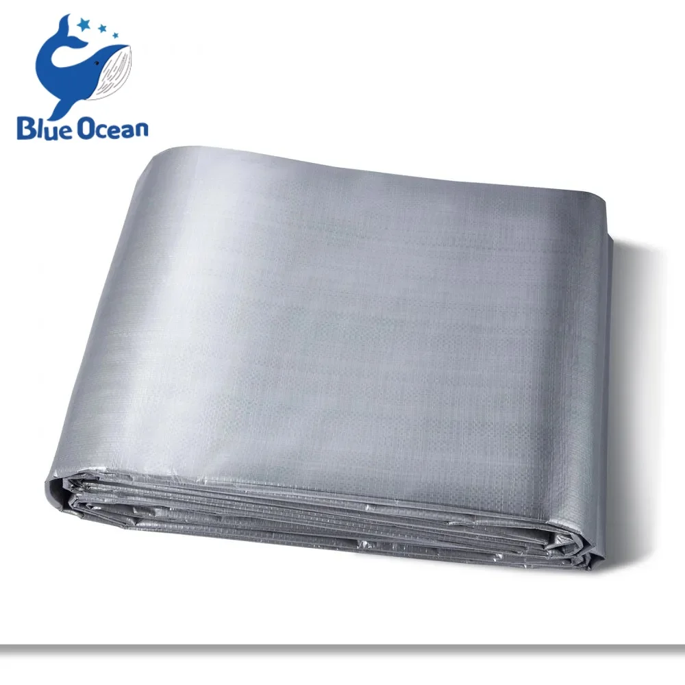 Heavy Duty PE Tarpaulin, Waterproof UV Resistant Poly Tarp Sheet, Weatherproof Durable Polyethylene Cover, Custom Size Tarp for Truck, Construction, Agriculture, Outdoor Patio & Industrial Use