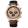 B - gold brown leather