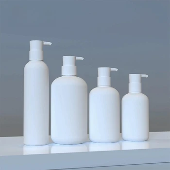 Hot luxury white HDPE shampoo bottle 200ml 260ml 300ml 400ml 500ml soft touch conditioner bottle in stock
