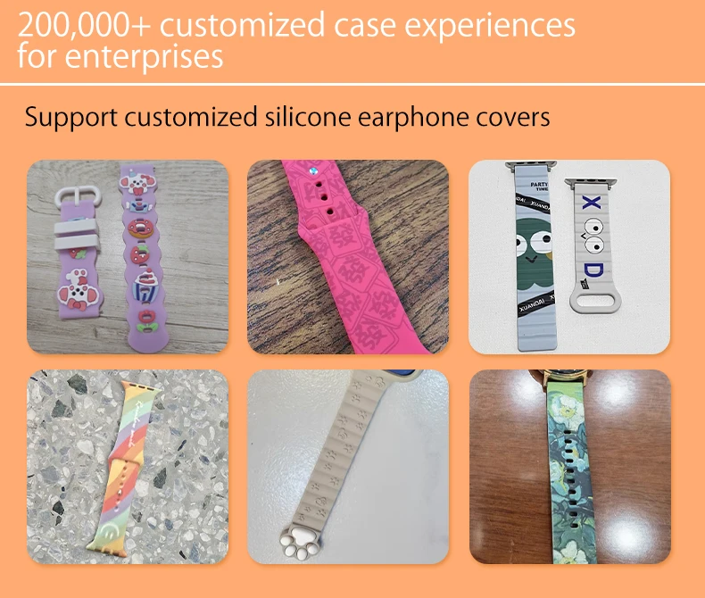 product customized pvc silicone watch straps both sides can be customized with logo text design and pattern processing133-64