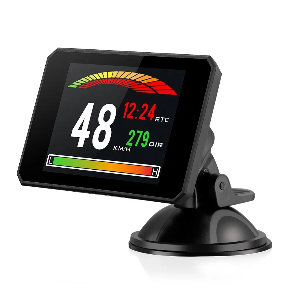 Automobile HUD T816 GPS Driving Speedometer Digital Display Auto Diagnostic Tool Coolant Temperature Gauge Head up Display