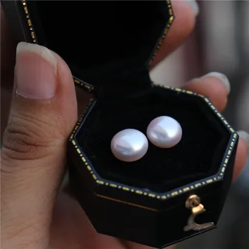 Aimgal fashion jewelry Freshwater pearls Elegant simplicity vintage Stud earrings S925 Silver ear pin