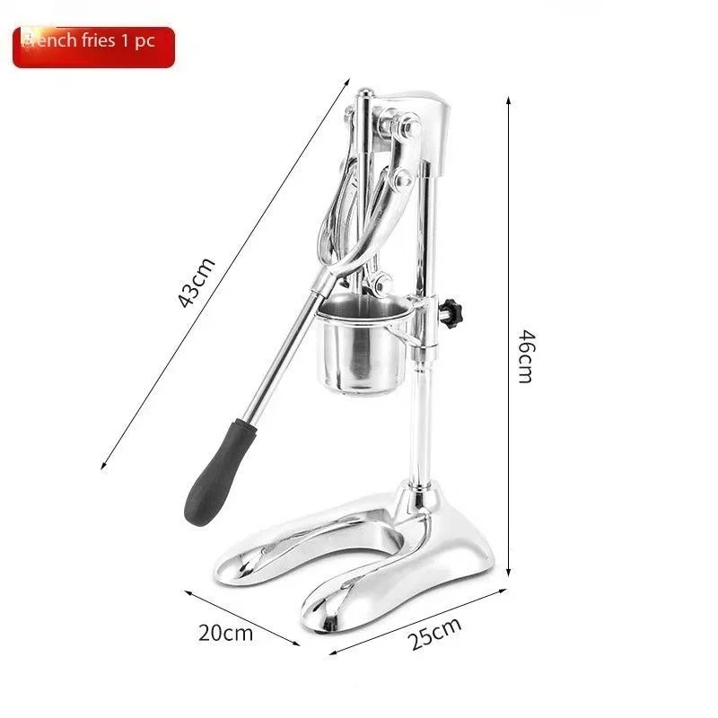 TEBAK Manual French Fries Squeezer Commercial Grade 30cm Extra Long Heavy Duty Potato Press Maker