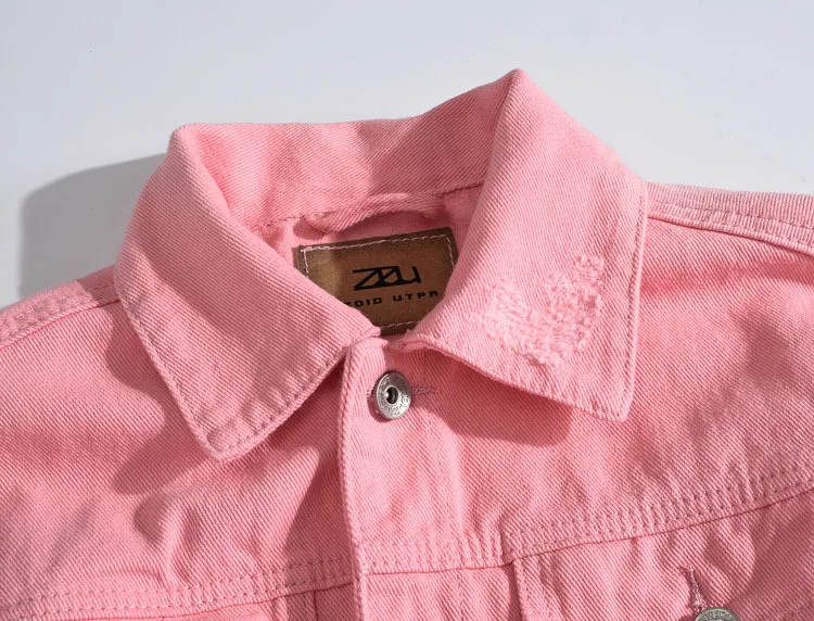 Bomber Denim Jacket Custom Logo Jackets Fashion Denim Jacket Men